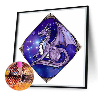 Pterodactyl Glass Painting - Full Round Drill Diamond Painting 30*30CM