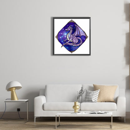 Pterodactyl Glass Painting - Full Round Drill Diamond Painting 30*30CM