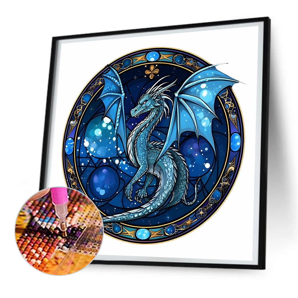 Pterodactyl Glass Painting - Full Round Drill Diamond Painting 30*30CM