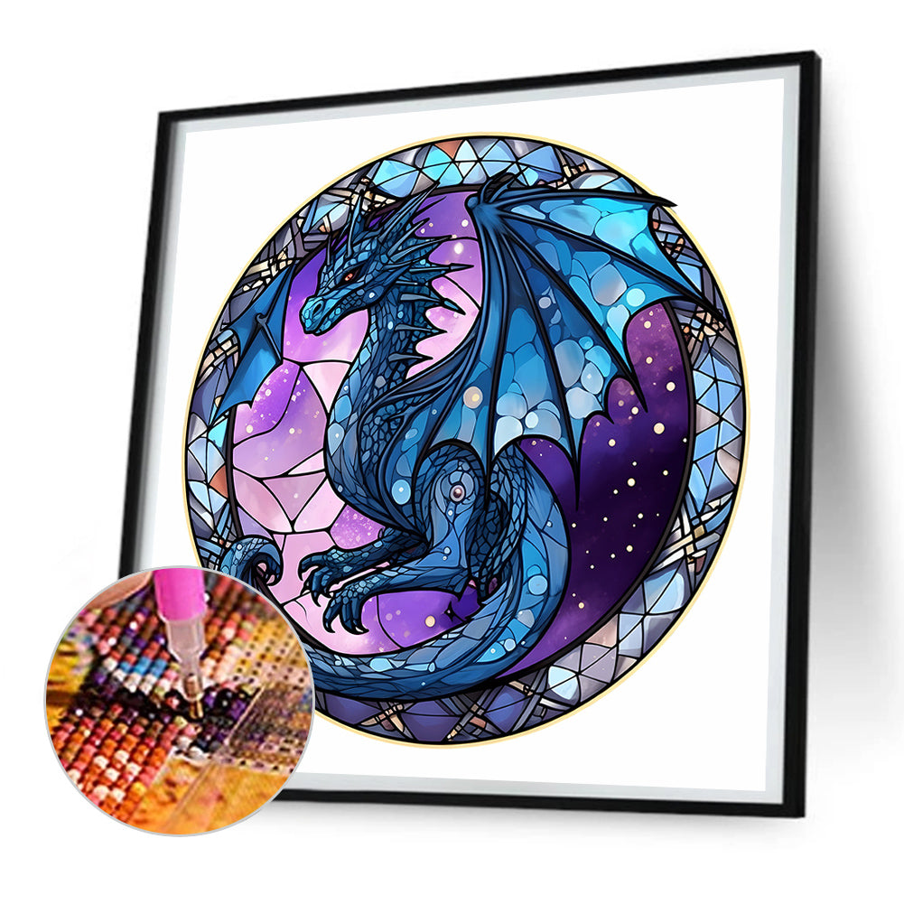 Pterodactyl Glass Painting - Full Round Drill Diamond Painting 30*30CM