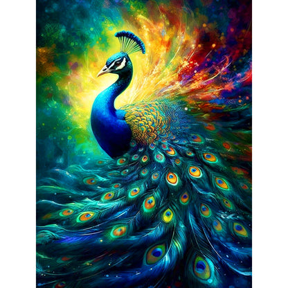 Peacock - Full Round Drill Diamond Painting 30*40CM