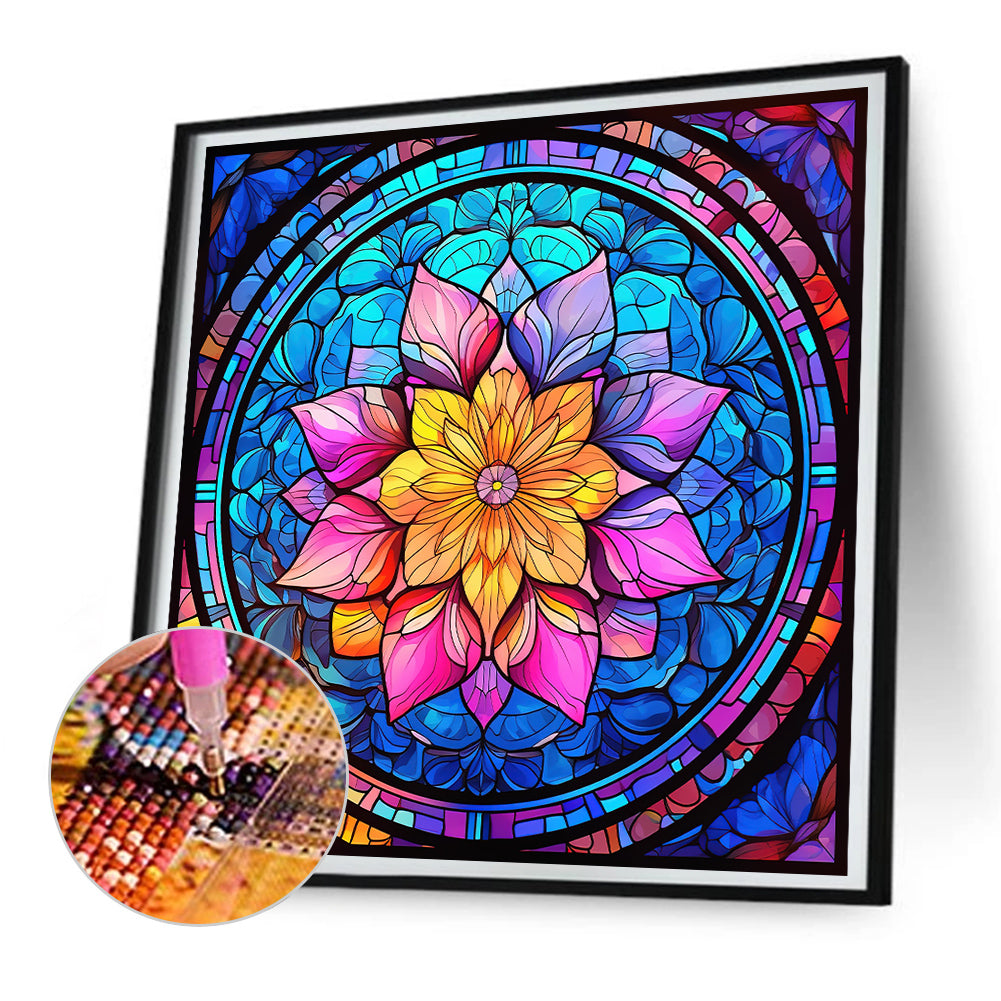 Mandala Glass Painting - Full Round Drill Diamond Painting 30*30CM