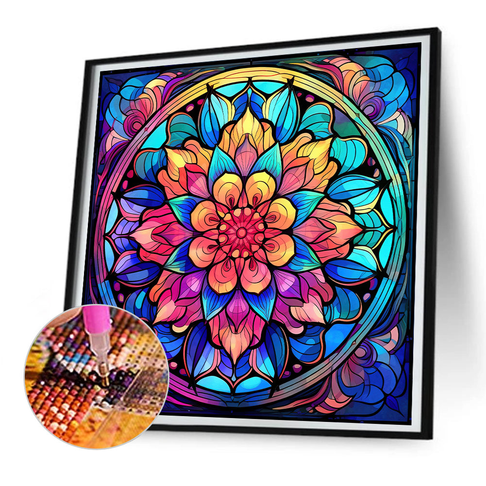 Mandala Glass Painting - Full Round Drill Diamond Painting 30*30CM