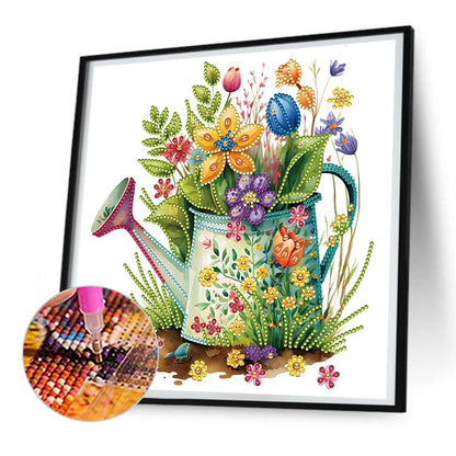 Shower Full Of Flowers - Special Shaped Drill Diamond Painting 30*30CM