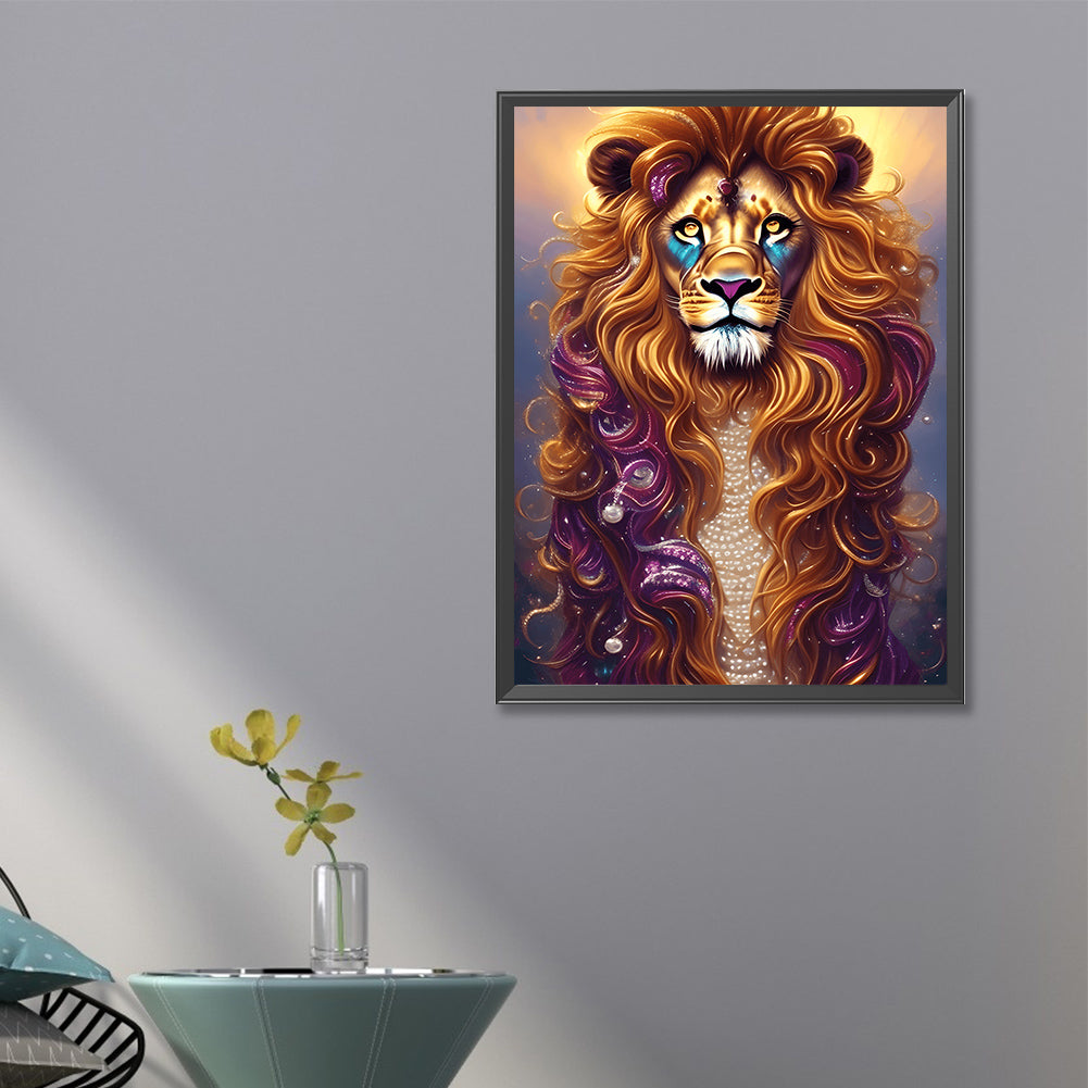 Lion - Full Round Drill Diamond Painting 40*60CM