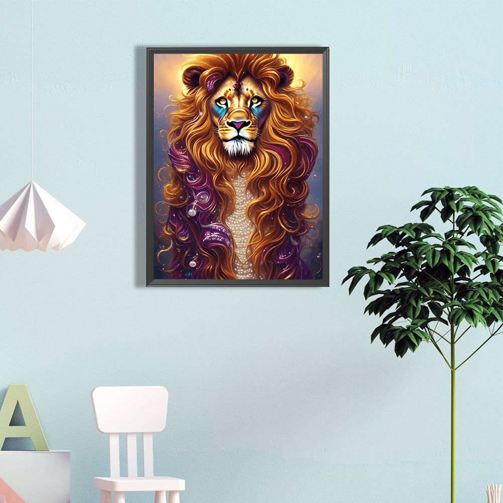 Lion - Full Round Drill Diamond Painting 40*60CM