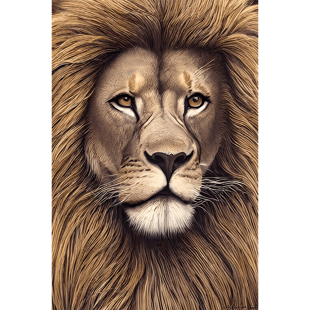 Lion - Full Round Drill Diamond Painting 40*60CM