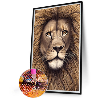 Lion - Full Round Drill Diamond Painting 40*60CM