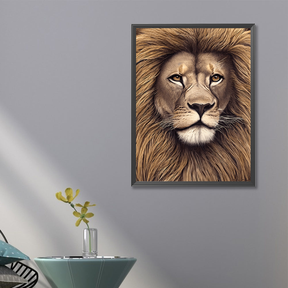 Lion - Full Round Drill Diamond Painting 40*60CM