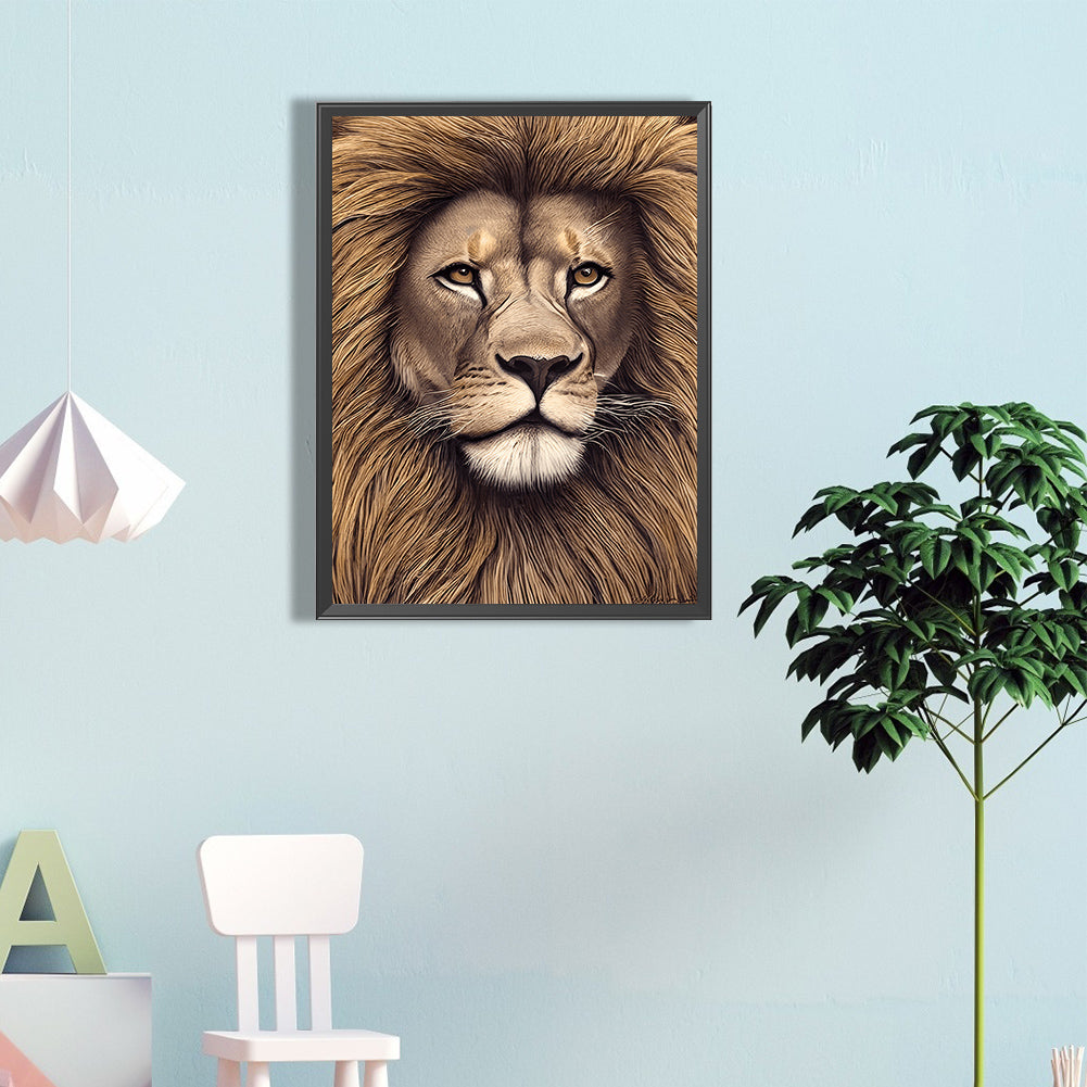 Lion - Full Round Drill Diamond Painting 40*60CM