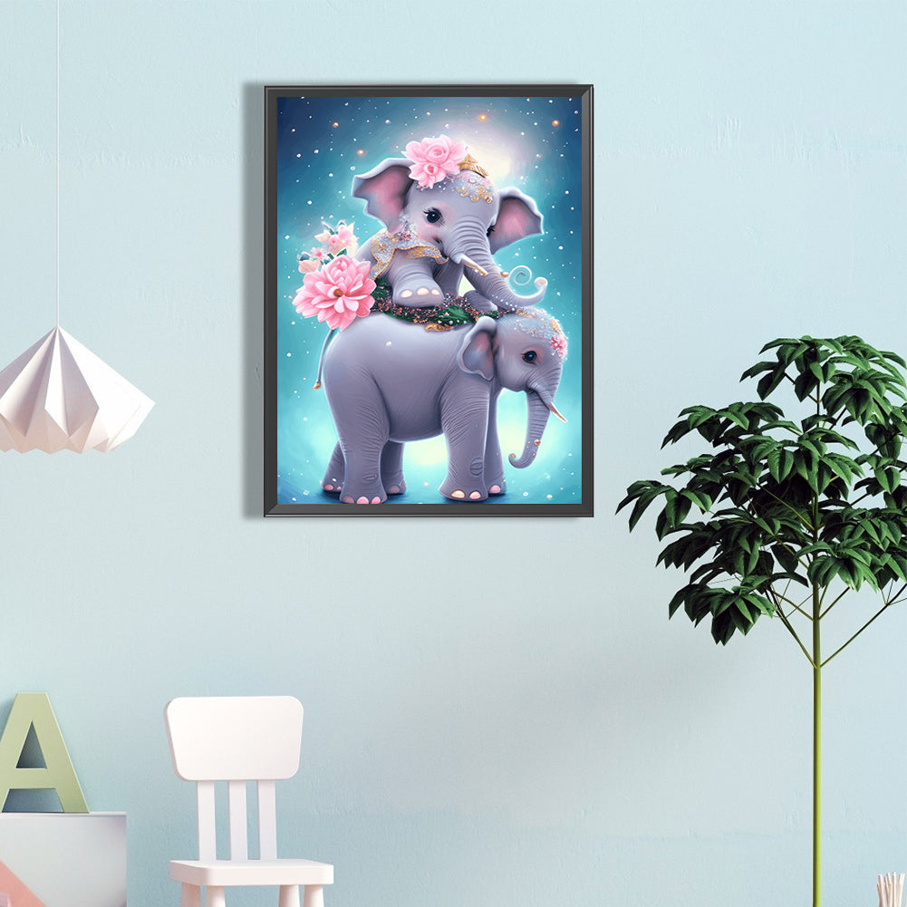 Elephant - Full Round Drill Diamond Painting 40*60CM
