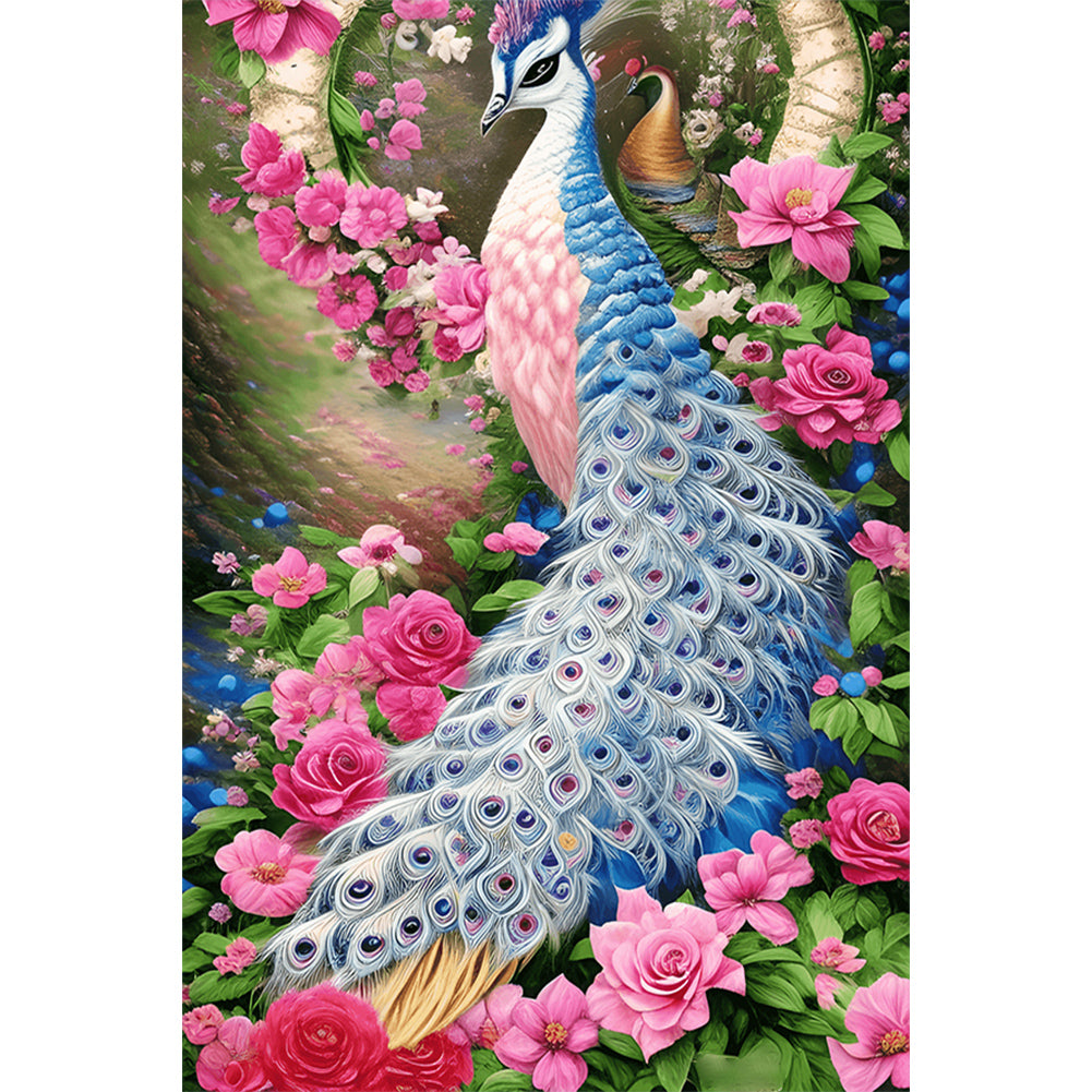 Peacock - Full Round Drill Diamond Painting 40*60CM