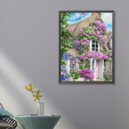Shabby Chic English Cottage - Full Round Drill Diamond Painting 40*60CM