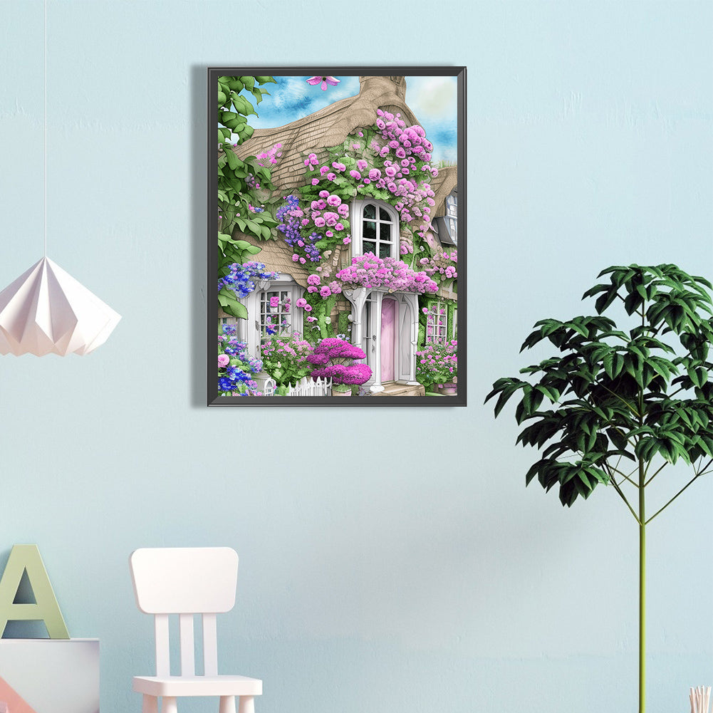 Shabby Chic English Cottage - Full Round Drill Diamond Painting 40*60CM