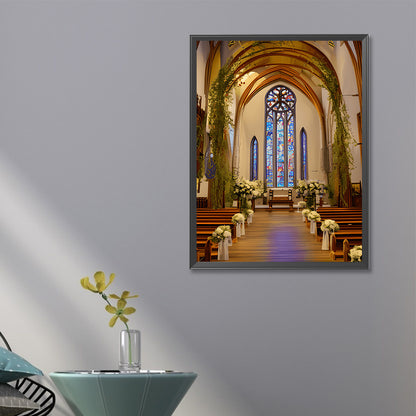 Church Decoration For Wedding - Full Round Drill Diamond Painting 40*60CM
