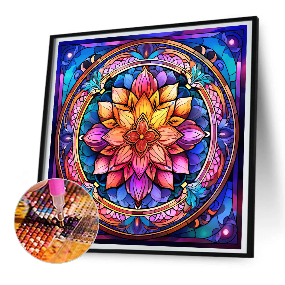 Mandala Glass Painting - Full Round Drill Diamond Painting 30*30CM