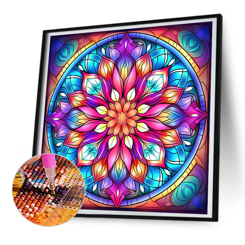 Mandala Glass Painting - Full Round Drill Diamond Painting 30*30CM