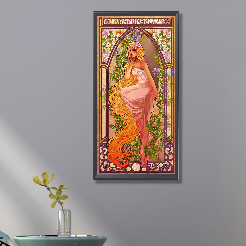 Long Hair Princess - Full Round Drill Diamond Painting 30*70CM