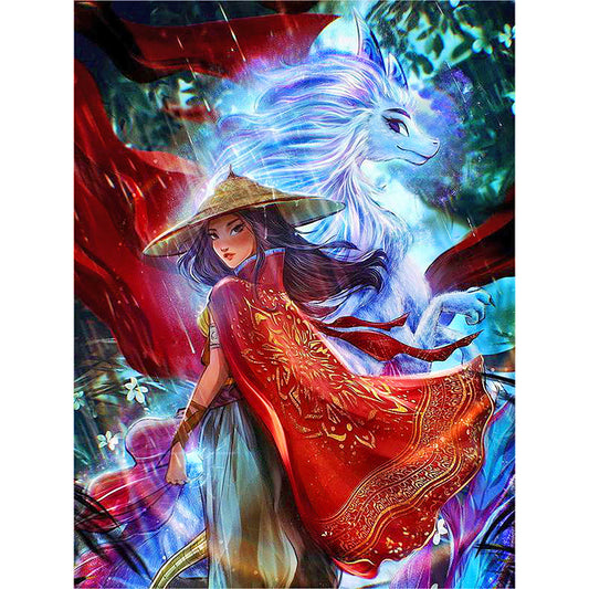 Hua Mulan - Full Round Drill Diamond Painting 30*40CM