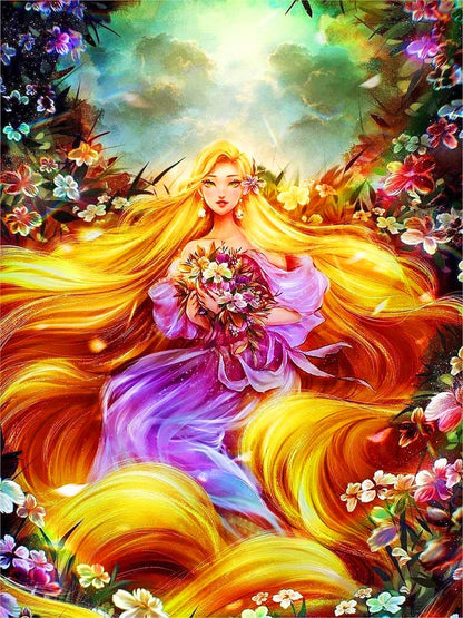 Rapunzel - Full Round Drill Diamond Painting 30*40CM