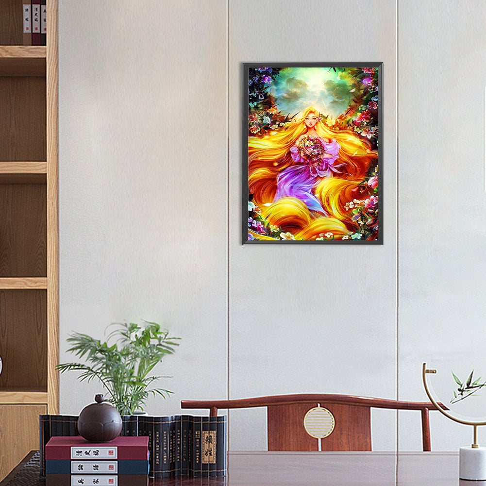 Rapunzel - Full Round Drill Diamond Painting 30*40CM