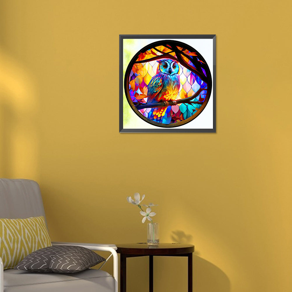 Owl - Full Round Drill Diamond Painting 30*30CM