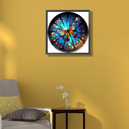 Glass Painted Butterfly - Full Square Drill Diamond Painting 40*40CM