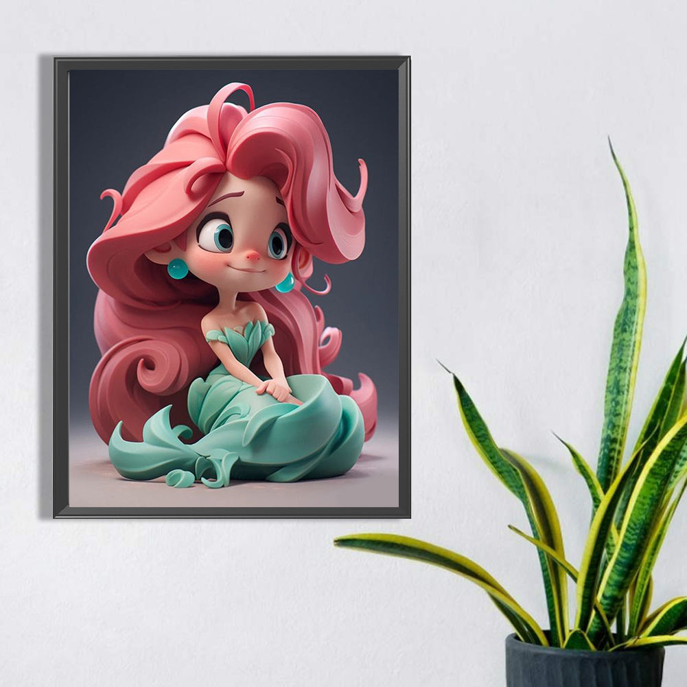 Princess Mermaid - Full Square Drill Diamond Painting 30*40CM