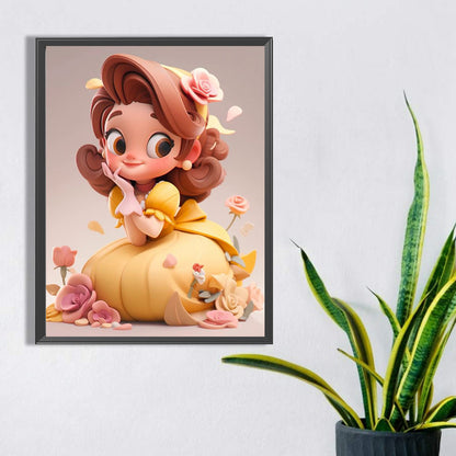 Princess Belle - Full Square Drill Diamond Painting 30*40CM