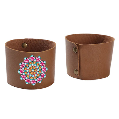 6pcs Diamond Painting Cup Sleeve Leather DIY Embroidery Art Craft Kit Home Decor