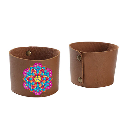 6pcs Diamond Painting Cup Sleeve Leather DIY Embroidery Art Craft Kit Home Decor