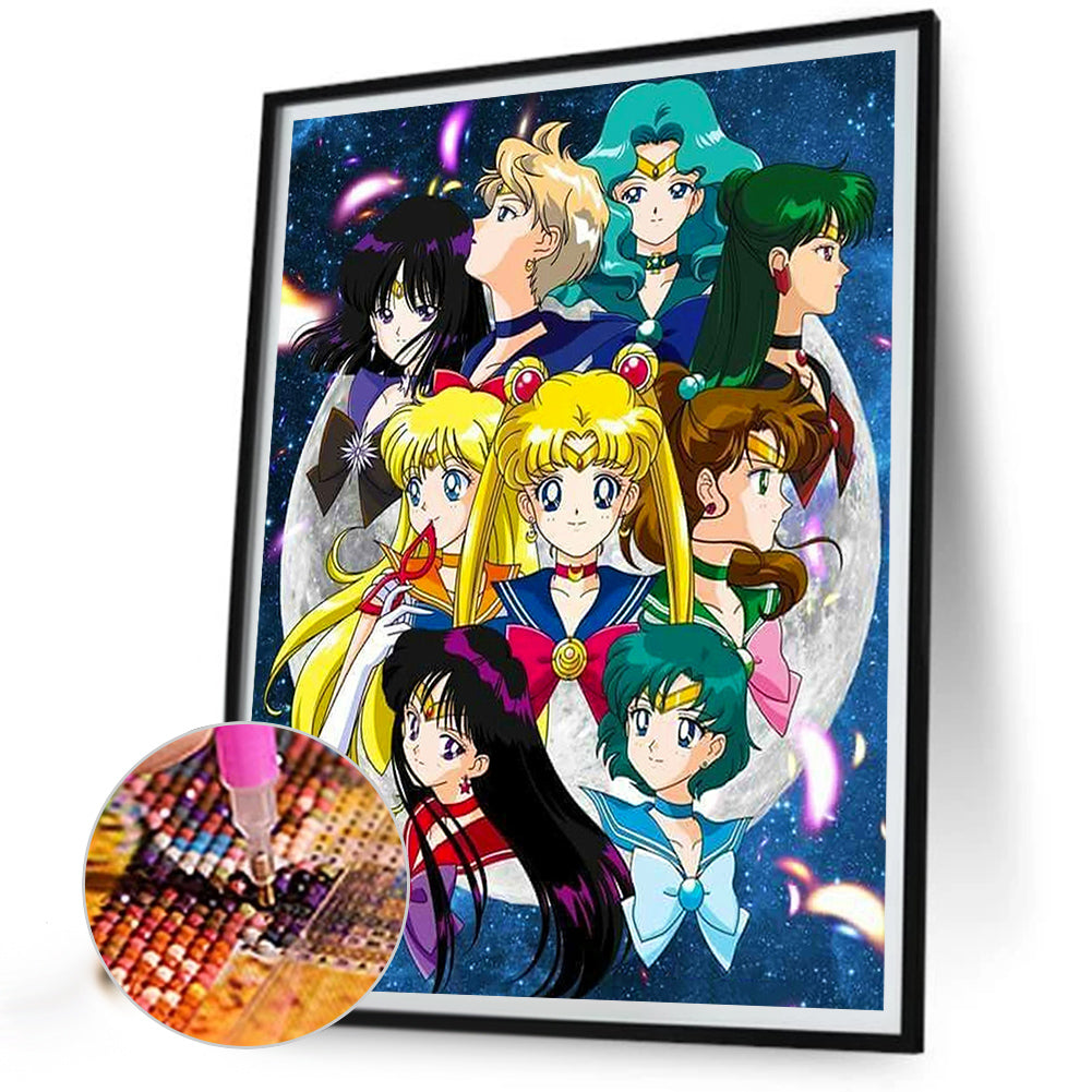 Sailor Moon - Full Round Drill Diamond Painting 40*50CM
