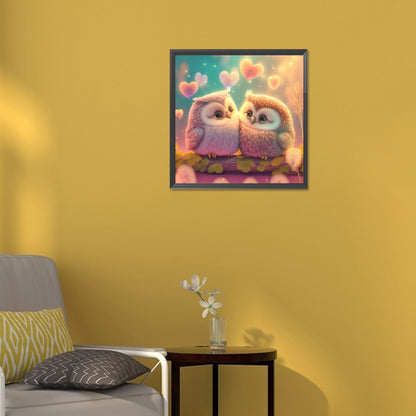 Love Owl - Full Round Drill Diamond Painting 30*30CM