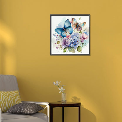 Watercolor Butterfly - Full Round Drill Diamond Painting 30*30CM