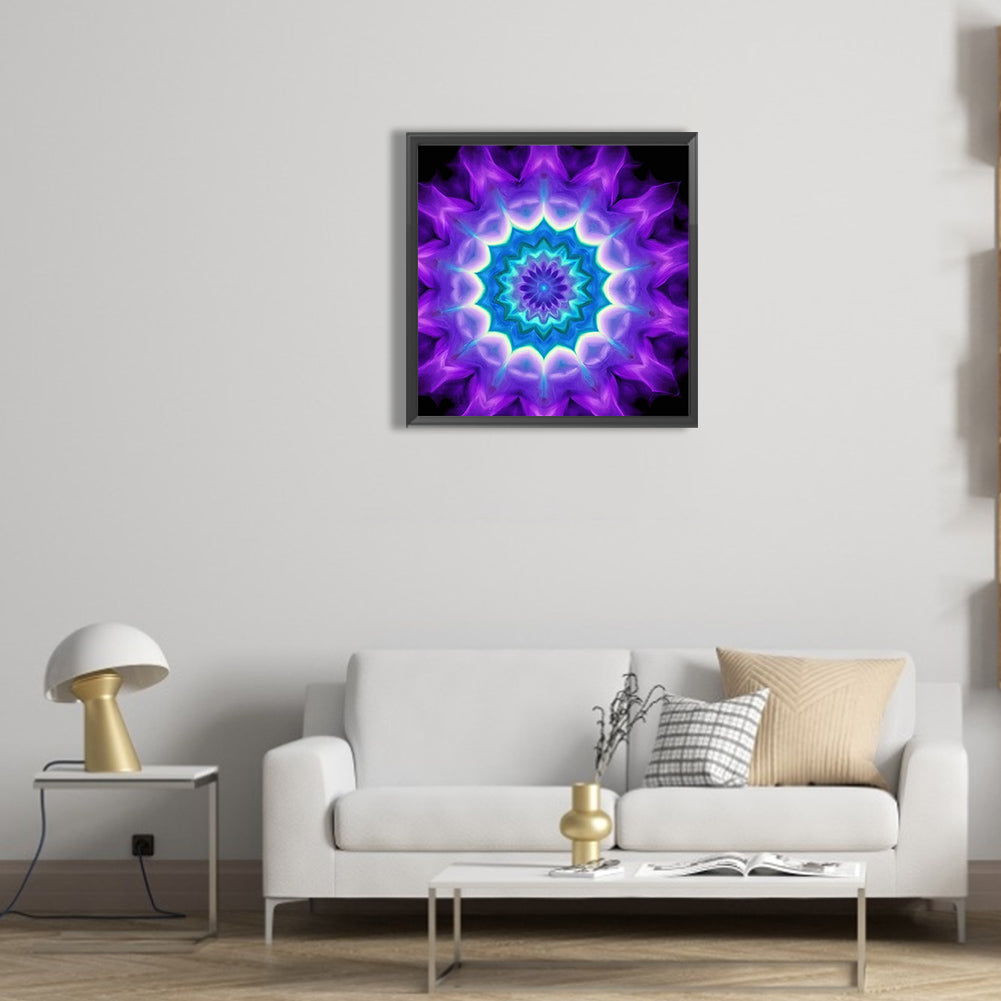 Purple Mandala - Full Round Drill Diamond Painting 30*30CM