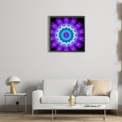 Purple Mandala - Full Round Drill Diamond Painting 30*30CM