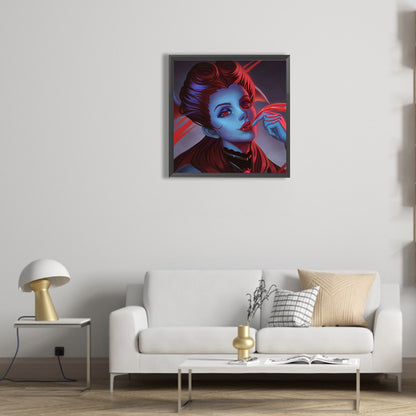 Redhead Woman - Full Round Drill Diamond Painting 30*30CM