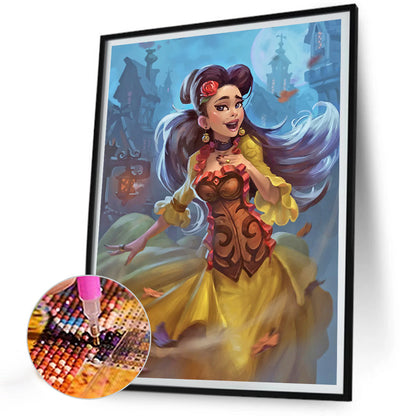 Disney Princess In Death Style - Full Round Drill Diamond Painting 30*40CM