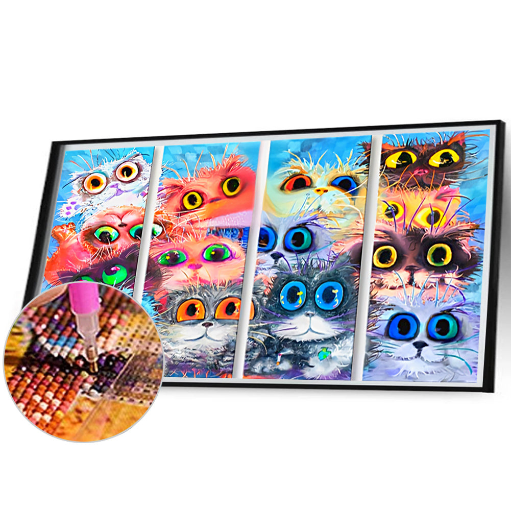 Elf Cat - Full Round Drill Diamond Painting 75*35CM