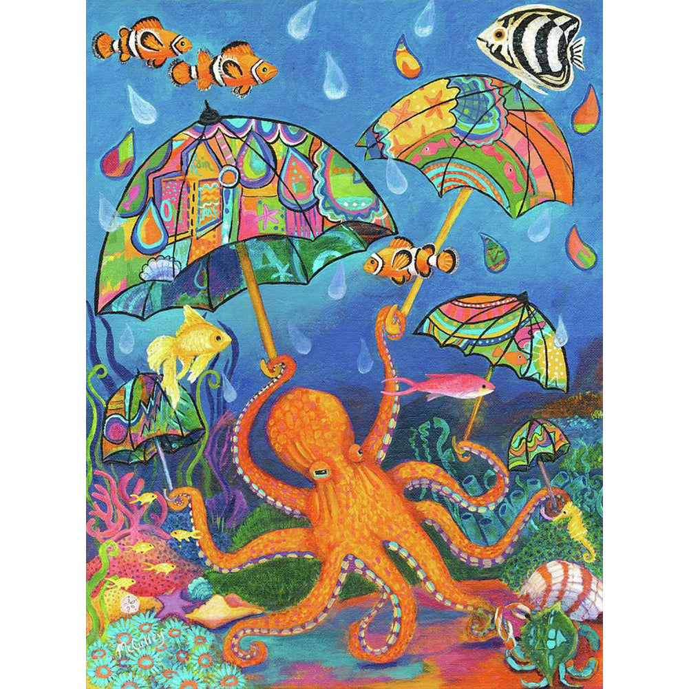 Octopus In The Underwater World - Full Round Drill Diamond Painting 30*40CM