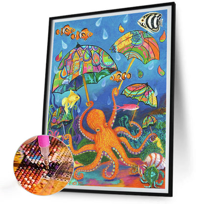 Octopus In The Underwater World - Full Round Drill Diamond Painting 30*40CM
