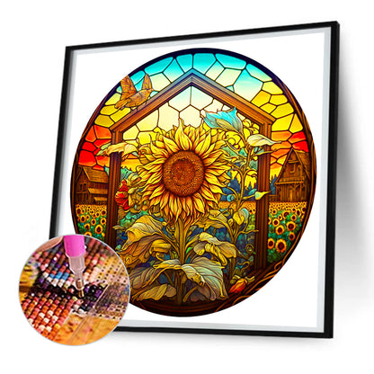 Sunflower - Full Round Drill Diamond Painting 30*30CM