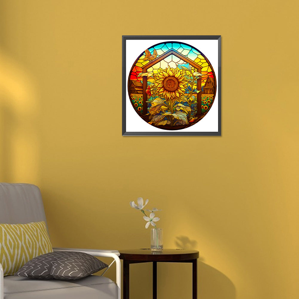 Sunflower - Full Round Drill Diamond Painting 30*30CM