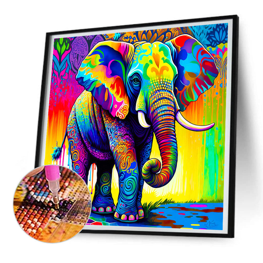 Elephant - Full Round Drill Diamond Painting 30*30CM
