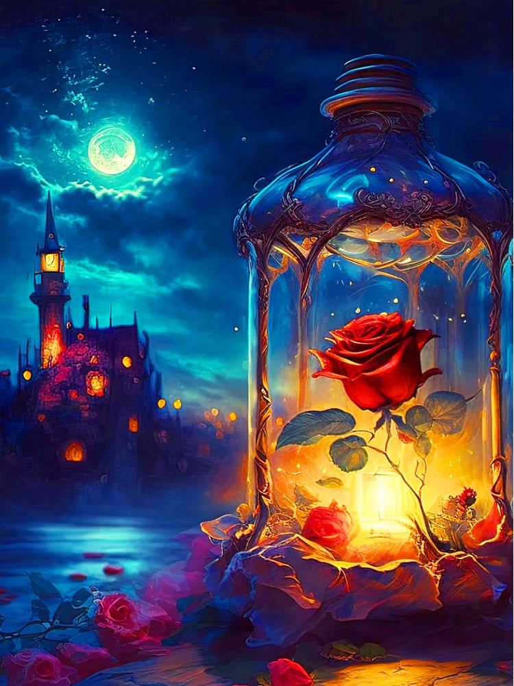 Beauty And The Beast - Full Round Drill Diamond Painting 30*40CM