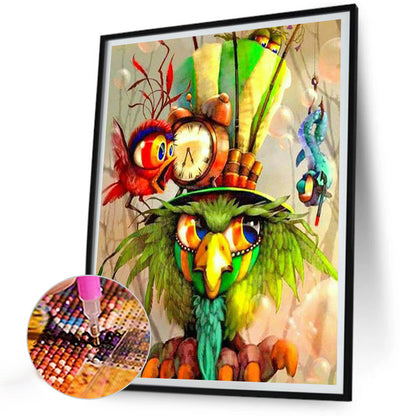 Owl - Full Round Drill Diamond Painting 30*40CM