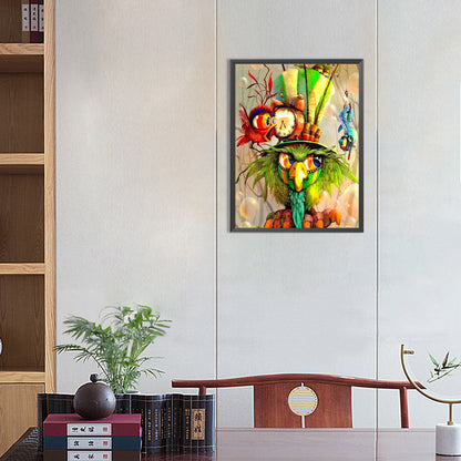 Owl - Full Round Drill Diamond Painting 30*40CM