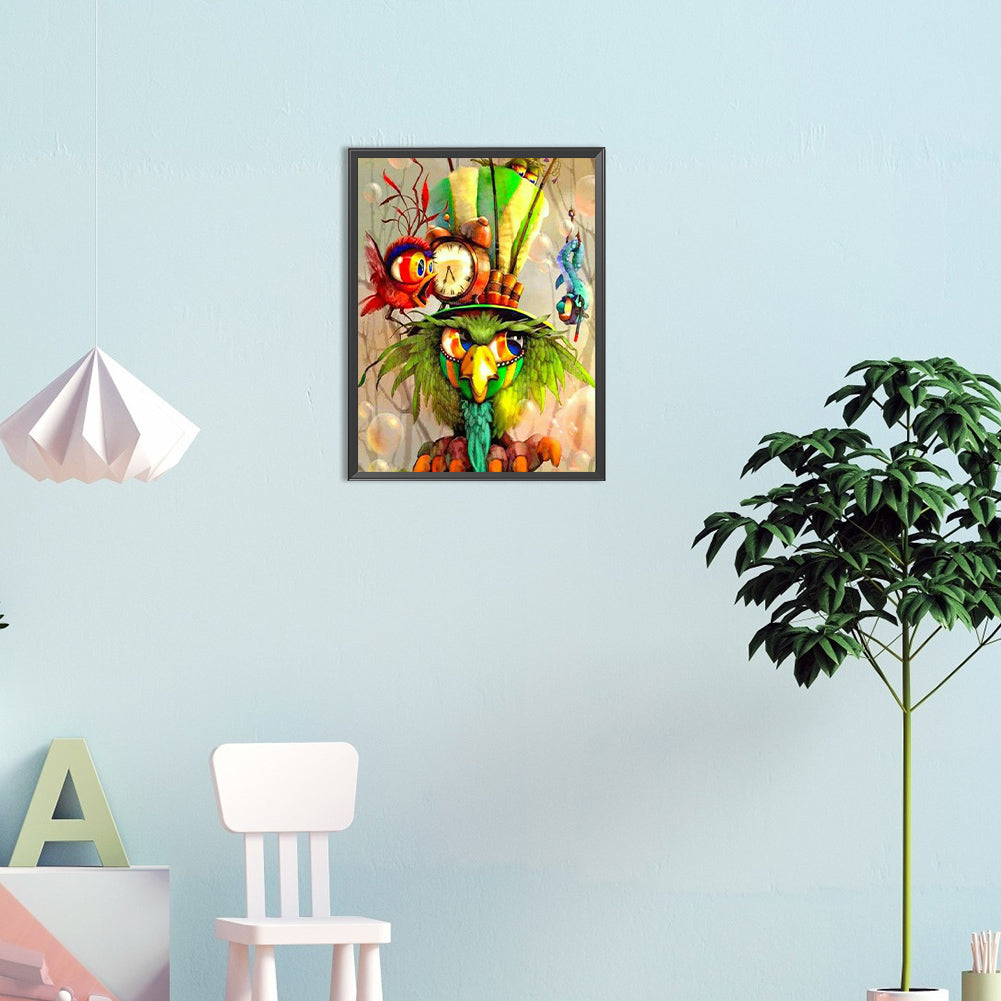 Owl - Full Round Drill Diamond Painting 30*40CM