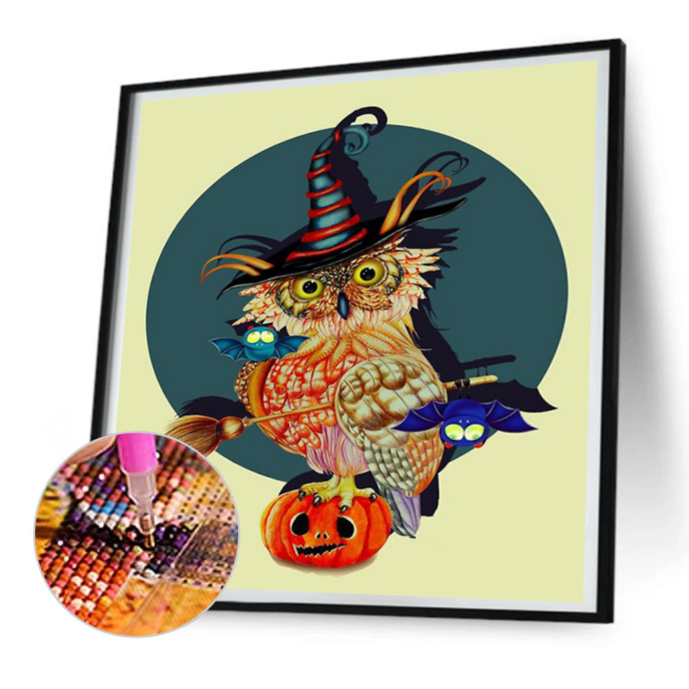 Owl - Full Round Drill Diamond Painting 30*30CM