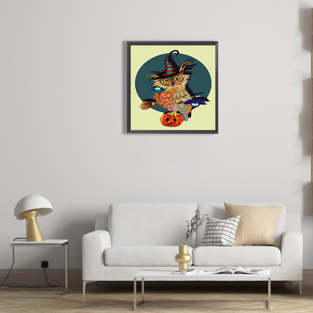 Owl - Full Round Drill Diamond Painting 30*30CM
